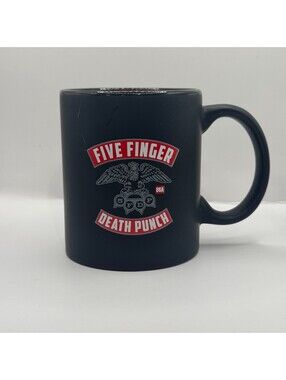 Rare Five Finger Death Punch (FFDP) Black Rifle Coffee Mug Red Black BRCC Cup